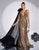 Coffee Leopard Mermaid V-Neck Prom Dress with Tulle Cloak