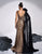 Coffee Leopard Mermaid V-Neck Prom Dress with Tulle Cloak