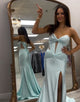 Light Green Sweetheart Mermaid Long Prom Dress with Slit