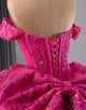 Sparkly Fuchsia Strapless Sequins Princess Quinceanera Dress with Beading