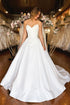Sweetheart Neck Ivory A-Line Strapless Wedding Dress