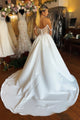 Ivory A-Line Sweetheart Neck Sleeveless Wedding Dress