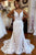 Ivory Lace Applique Mermaid Spaghetti Wedding Dress