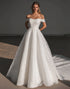 Lace A Line Off the Shoulder Ivory Wedding Dress