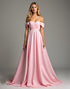 A-Line Sweetheart Neck Sleeveless Pleated Chiffon Pink Formal Dress