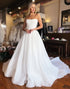 Strapless Corset A Line White Wedding Dress