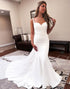 Mermaid Satin White Wedding Dress