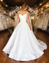 Strapless A Line Satin Wedding Dress
