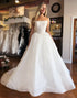 Corset Strapless White Wedding Dress with Appliques