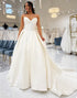 Strapless A Line White Wedding Dress