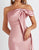 Strapless Pink Mermaid Bateau Neck Sweep Train Formal Dress with Ruched