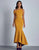 Yellow Mermaid Strapless One-Shoulder Formal Dress with Floor-Length