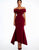 Mermaid Burgundy Strapless Off The Shoulder Ruched Floor-Length Formal Dress