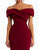 Mermaid Burgundy Strapless Off The Shoulder Ruched Floor-Length Formal Dress