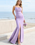 Mermaid Chiffon Lilac Bridesmaid Dress with Slit