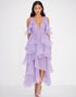 A Line Chiffon Lilac Ruffled Formal Dress