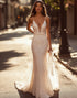 Ivory Mermaid Prom Dress with Beading