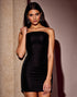 Strapless Black Bodycon Homecoming Dress