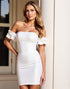 Strapless White Tight Homecoming Dress