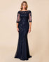 Sparkly Mermaid Navy Mother Of The Bride Dress