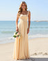 Chiffon A Line Daffodil Bridesmaid Dress