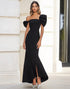 Mermaid Black Tie Dress with Slit