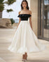 Strapless A Line Ruffled White Dress