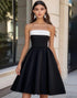Strapless A Line Little Black Dress