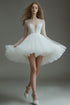 White Illusion Neck A Line Graduation Dress with Long Sleeves
