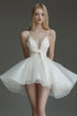 Ivory A Line Organza Graduation Dress