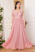 Pink A Line Mother Of The Bride Dress with Appliques
