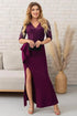 Purple Sheath Formal Dress with Appliques