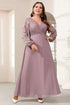 Purple A Line Mother Of The Bride Dress with Appliques
