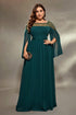 Plus Size Chiffon Blue Mother Of The Bride Dress
