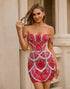 Red Off The Shoulder Beaded Bodycon Homecoming Dress