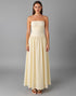 Simple Chiffon Daffodil Strapless A Line Evening Dress