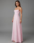 Light Pink Spaghetti Straps A Line Chiffon Evening Dress