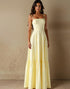 Daffodil Cotton Spaghetti Straps A Line Evening Dress