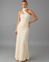 Halter Sheath Ivory Evening Dress