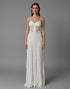 Sheath Ivory Cut-Out Long Evening Dress
