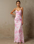 Light Pink Floral Sheath Prom Dress