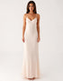Ivory Spaghetti Straps Sheath Evening Dress