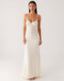 Ivory Sheath Spaghetti Straps Evening Dress