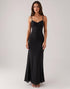 Sheath Spaghetti Straps Black Tie Dress