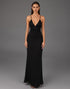 Sheath Spaghetti Straps Black Tie Dress