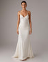 Sheath Ivory Spaghetti Straps Evening Dress