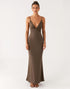Sheath Grey Spaghetti Straps Formal Dress