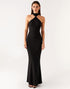 Halter Mermaid Black Tie Dress