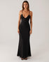 Mermaid Spaghetti Straps Backless Black Tie Dress