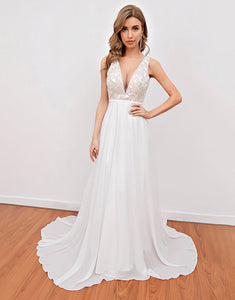 White Embroidery Wedding Dress